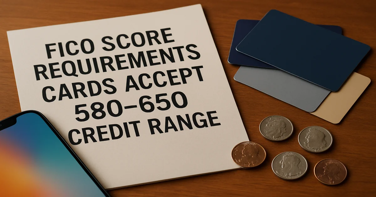 Cover image of FICO Score Requirements: Which Cards Accept 580-650 Credit Range