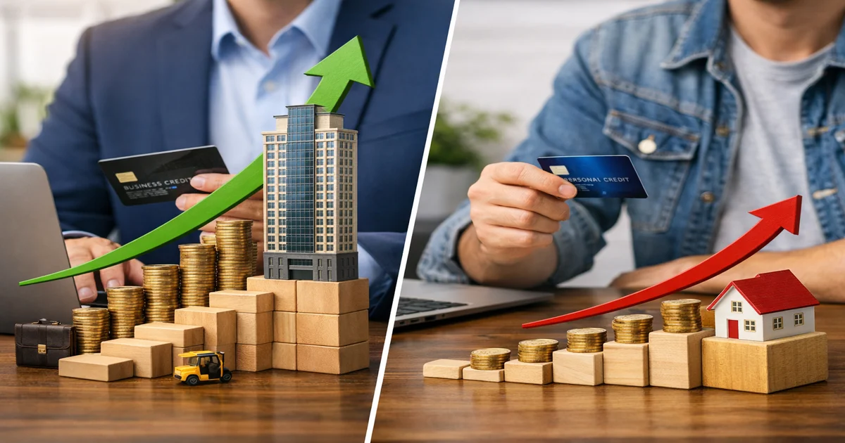 Cover image of 7 Ways Business Credit Cards Build Faster Than Personal Cards