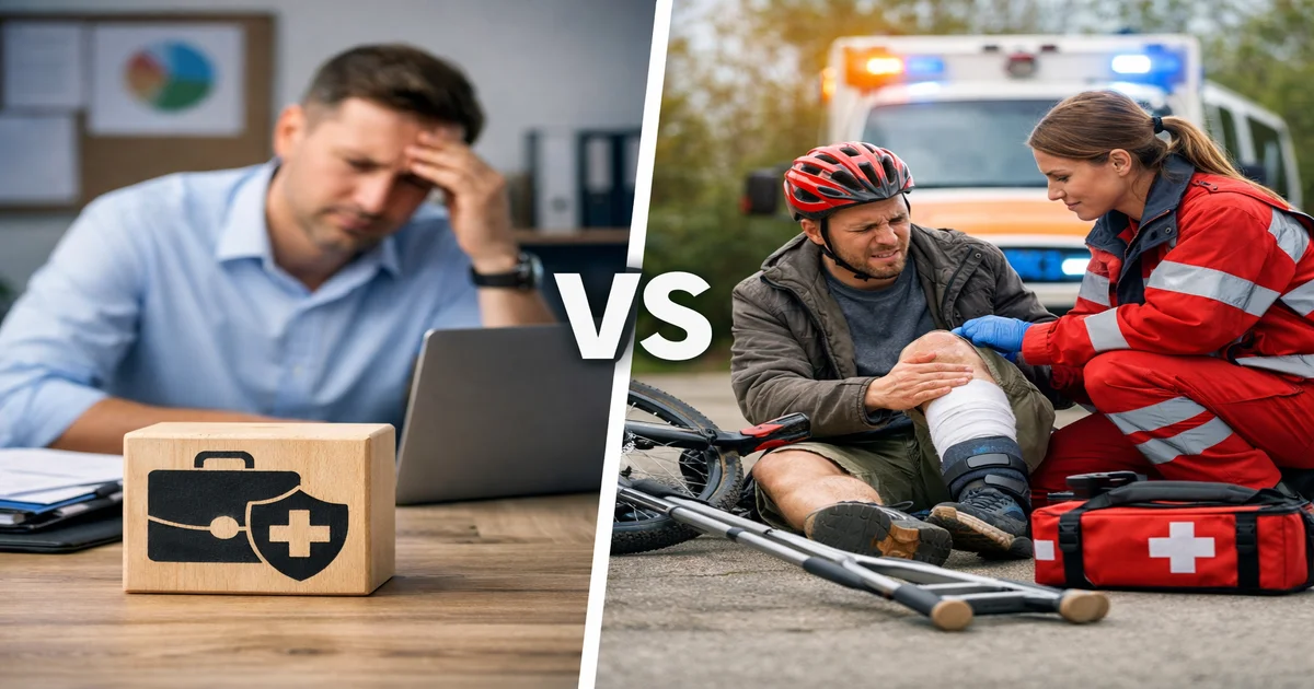 Titelbild von Berufsunfähigkeitsversicherung vs Unfallversicherung: Was schützt besser?